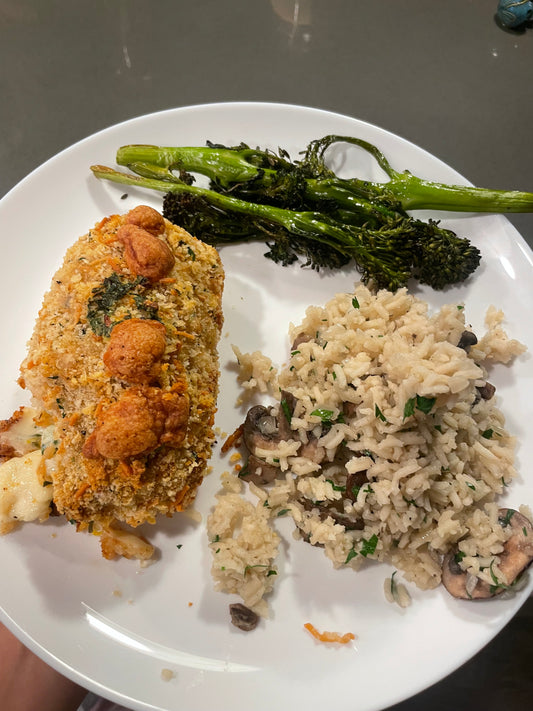 Chicken Kiev with Edible Flower Butter