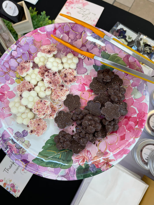 Edible Flower Sugared White Chocolate Truffles